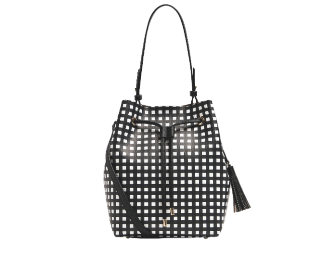 Bag, Handbag, White, Black, Black-and-white, Shoulder bag, Pattern, Fashion accessory, Hobo bag, Design, 