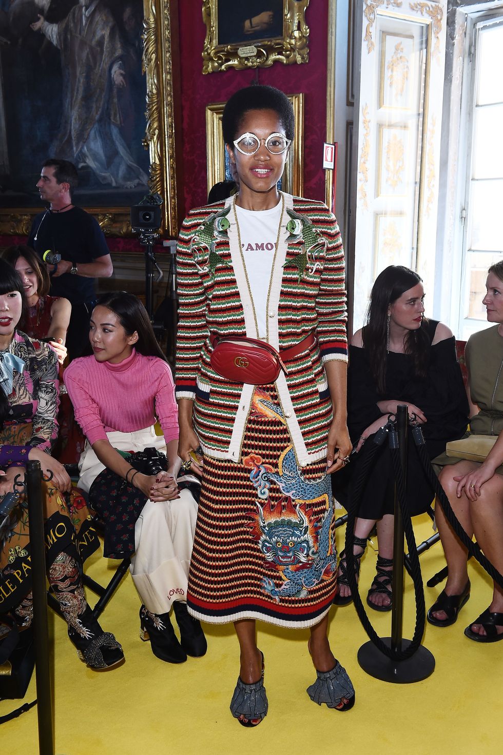 FLORENCE, ITALY - MAY 29: Tamu McPherson attends the Gucci Cruise 2018 fashion show at Palazzo Pitti on May 29, 2017 in Florence, Italy.  (Photo by Stefania D'Alessandro/Getty Images for Gucci)