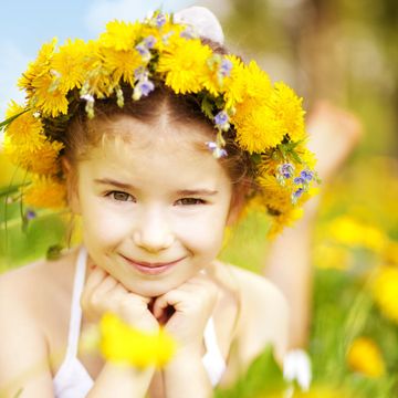 People in nature, Child, Yellow, Flower, Happy, Spring, Smile, Plant, Summer, Photography, 