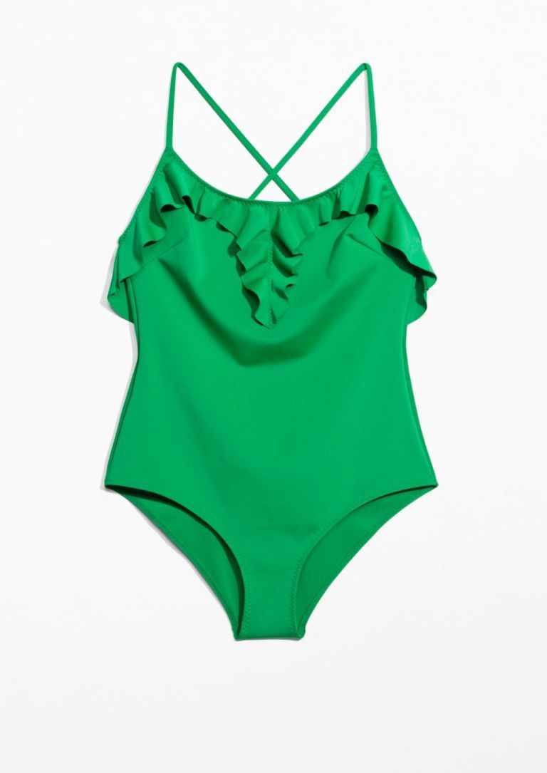 Clothing, Green, Swimwear, One-piece swimsuit, Swimsuit bottom, Swimsuit top, Maillot, 
