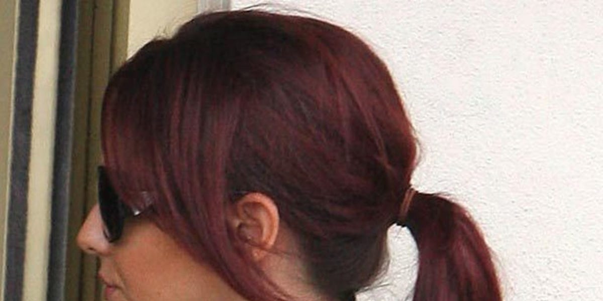 Cheryl goes red with at-home hair dye Cheryl goes red with at-home hair dye