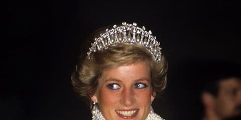 <p>Princess Diana wearing a Catherine Walker gown</p>