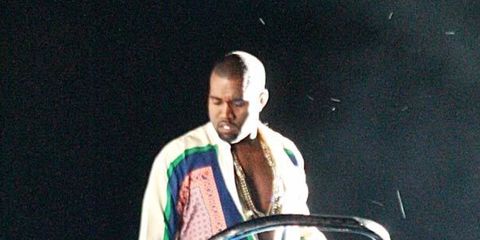 <p>Kanye West in Celine shirt</p>