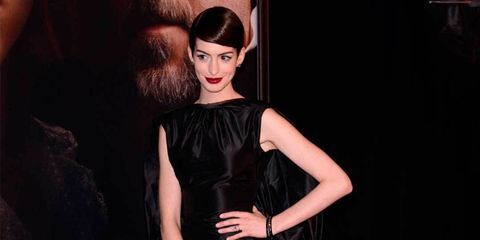 Anna Hathaway wears bespoke Tom Ford bondage boots to Les Miserables  premiere | ELLE UK