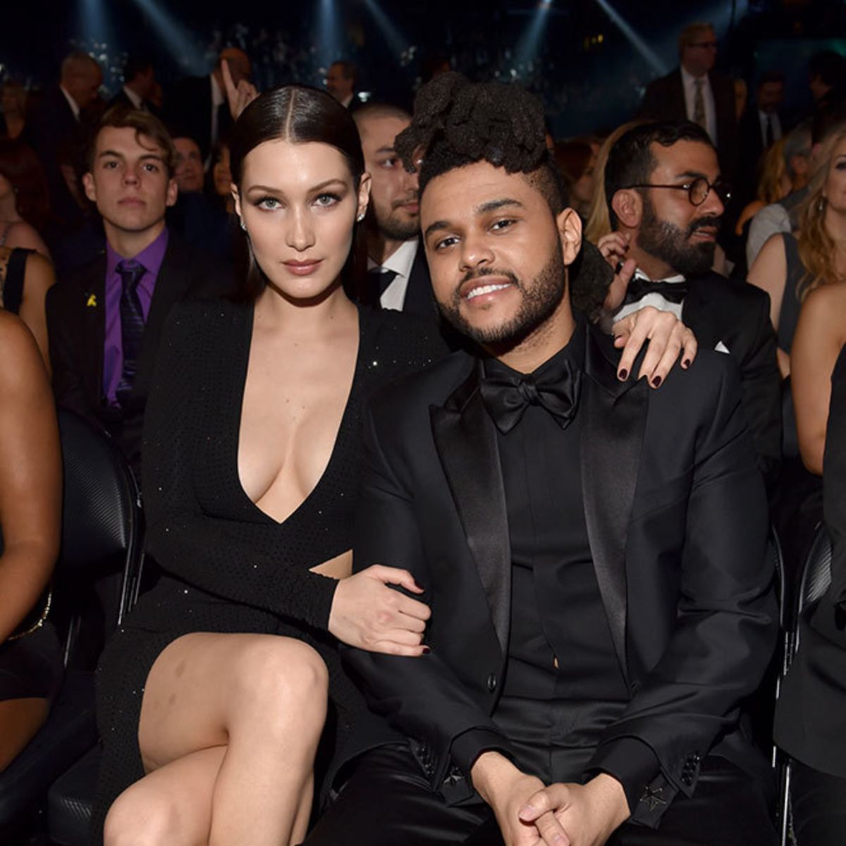 Bella Hadid gives The Weeknd a devoted smile as they walk arm-in-arm at  Coachella