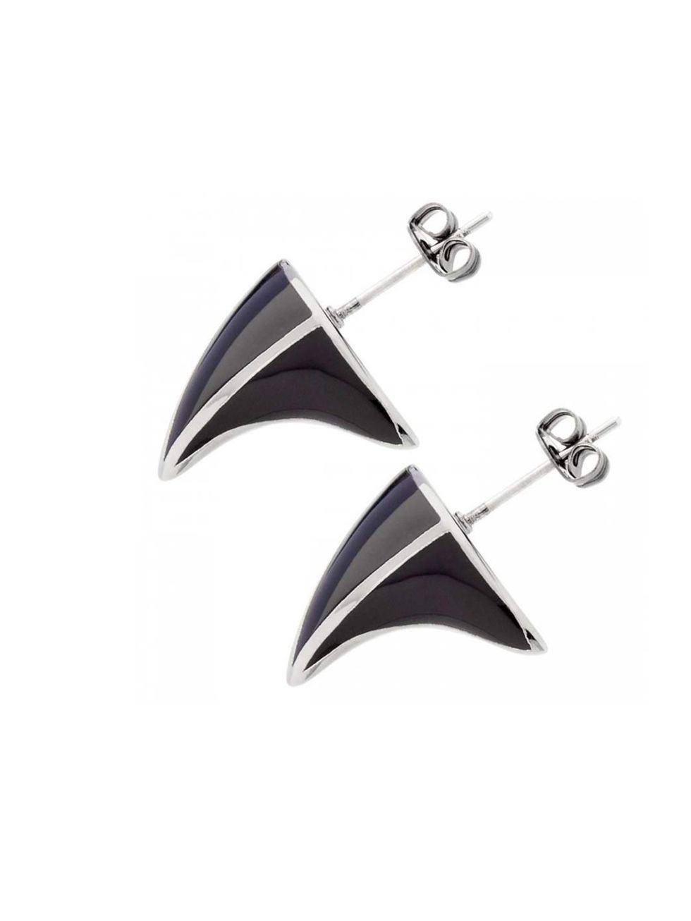 <p>DJ by Dominic Jones earrings, £50, at <a href="http://www.harveynichols.com/womens/categories-1/jewellery/earrings/s429592-large-white-gold-plated-thorn-earrings.html?colour=BLACK+AND+OTHER">Harvey Nichols</a></p>