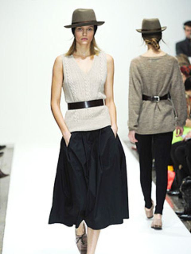 <p>You always know where you are with <a href="http://www.elleuk.com/catwalk/collections/margaret-howell/autumn-winter-2011/collection">Margaret Howell</a>. Shes a master of the kind of wear-forever, easy to throw on classics that are the building blocks