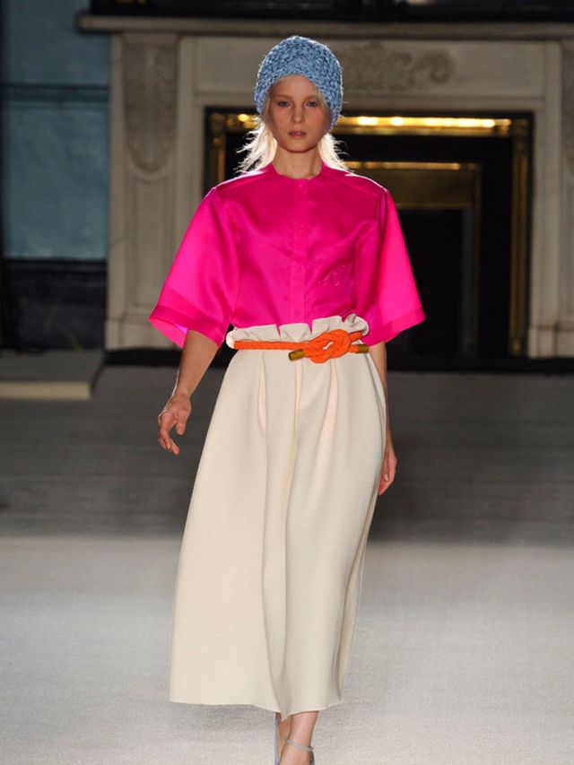 <p>That changed for spring summer 2012 when she turned all-rounder. Were not talking school run all-rounder thank goodness, but with hessian weave cocoon coats and sack skirts, simple shifts, overblown check trousers and loose silk shirts, Roksanda for E