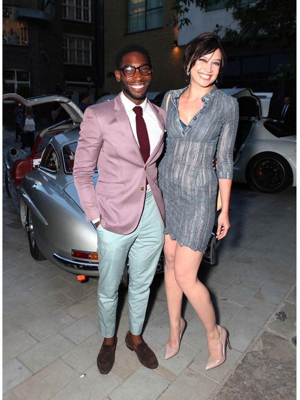 <p>Tinie Tempah and Daisy Lowe at the closing party for London Collections: Men.</p>