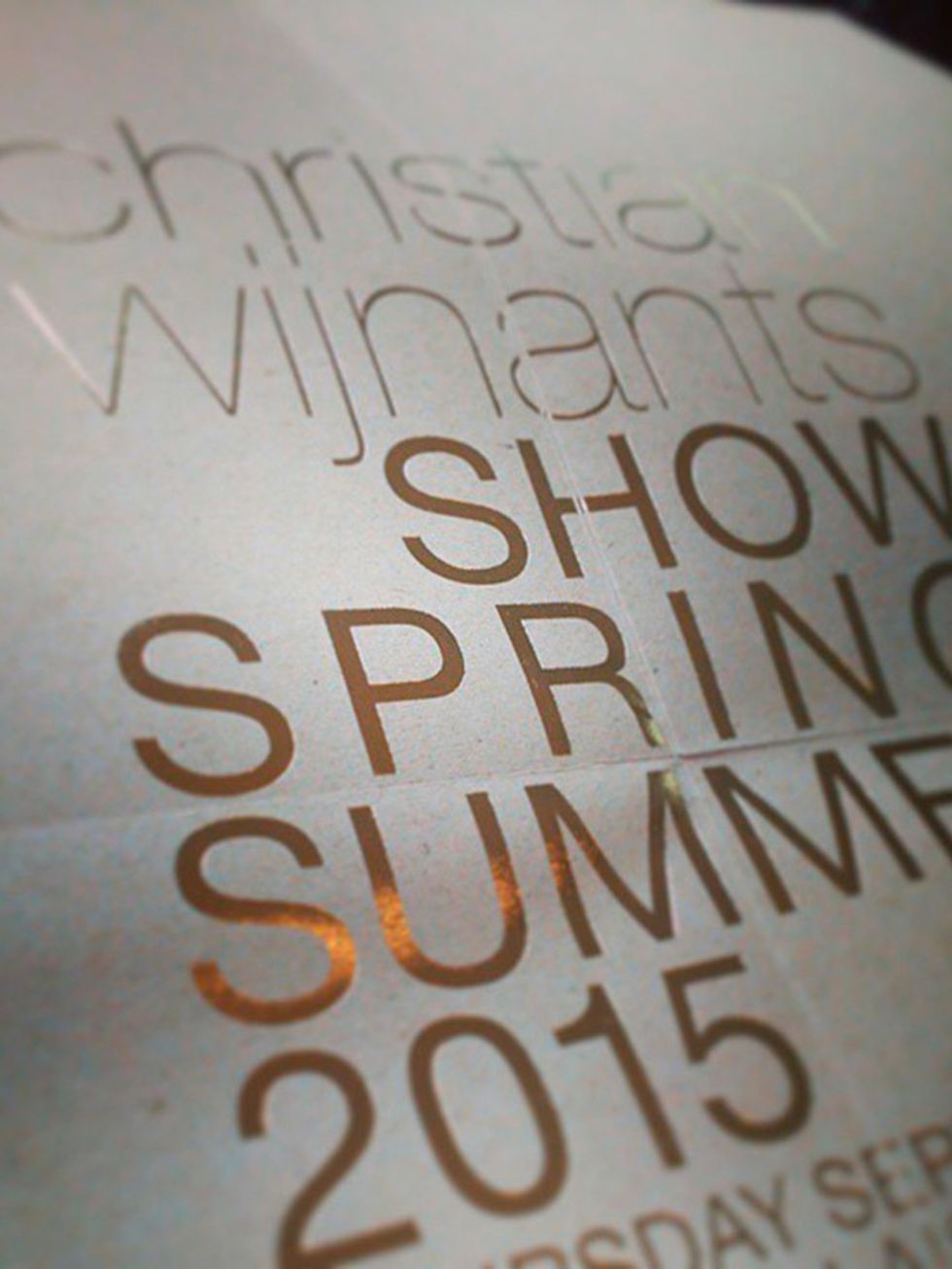 Christian Wijnants
(@christianwijnants)

'Preparation for @christianwijnants #ss15 collection for #parisfashionweek2014 is in progress. We are so excited!'