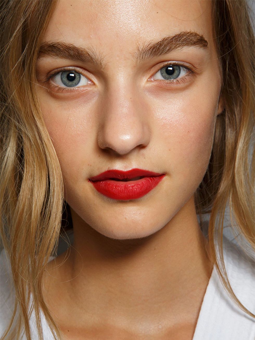 <p>Burberry</p>

<p>The look: Rose petal lips</p>

<p>Make-up artist: Wendy Rowe</p>

<p>Key products: <a href="http://uk.burberry.com/fresh-glow-luminous-fluid-base-golden-radiance-no02-p38856271" target="_blank">Burberry Fresh Glow Foundation in Golden,