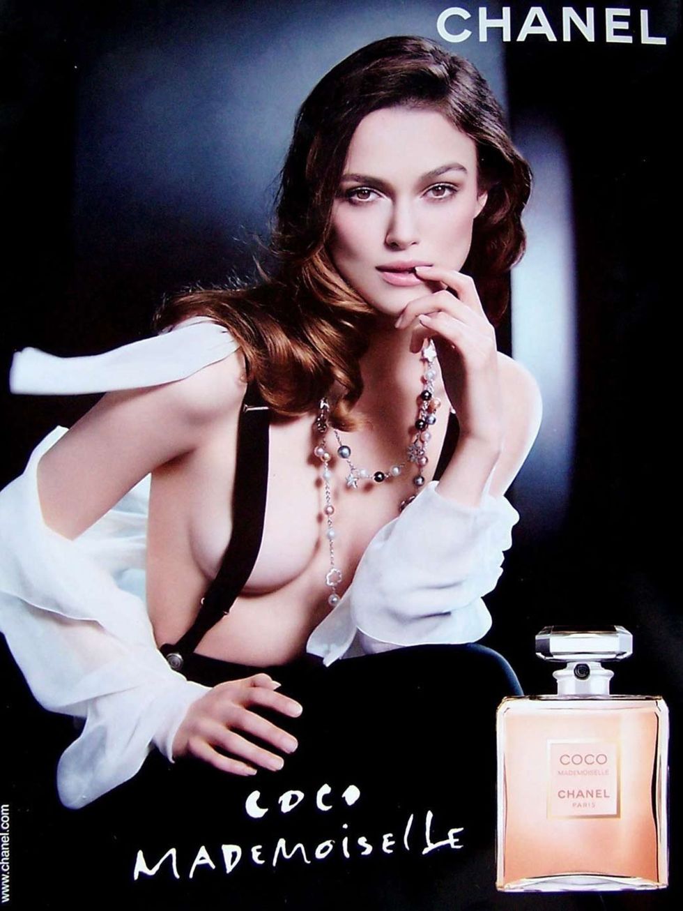 <p>Keira Knightley in a Chanel fragrance ad</p>