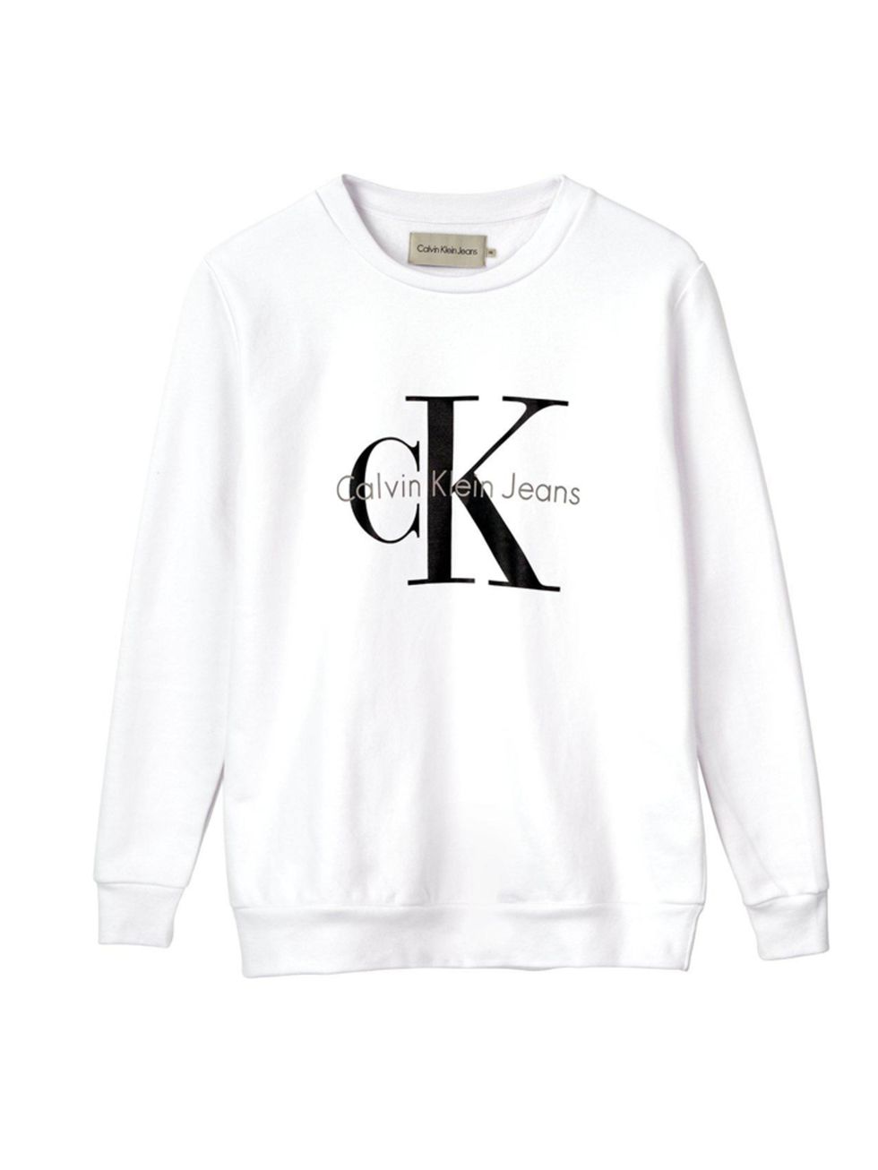 <p>Calvin Klein Sweatshirt, £90 at <a href="http://www.veryexclusive.co.uk/calvin-klein-crew-neck-logo-sweatshirt-white/1600058200.prd" target="_blank">veryexclsuive.co.uk</a> </p>

<p>Wear now: this one is all about that grungy layering. First comes the 