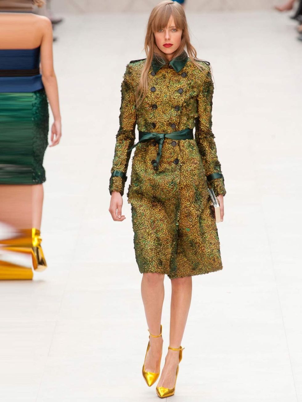 <p>'This <a href="http://www.elleuk.com/catwalk/designer-a-z/burberry-prorsum/spring-summer-2013">Burberry</a> look is the perfect autumnal dress code for any church event, and I love the idea of the Duchess wearing it with an elegant hat to the next wedd