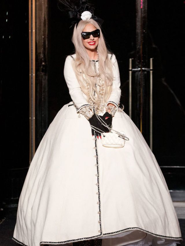 <p>Lady Gaga wearing Chanel</p>