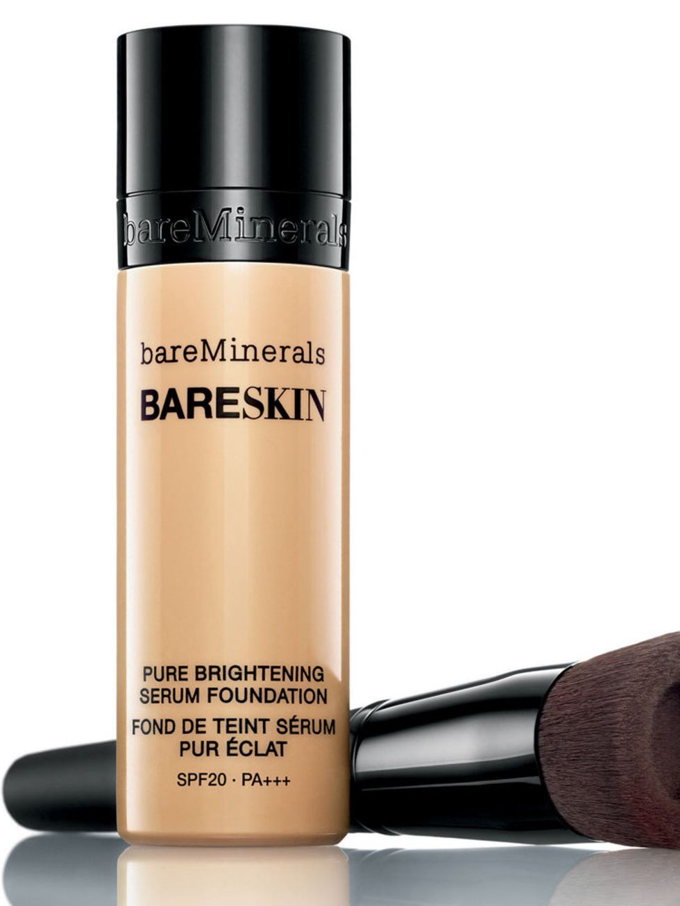 <p><a href="http://www.bareminerals.co.uk/bareSkin-Pure-Brightening-Serum-Foundation-SPF20/UKmasterbareskin,en_GB,pd.html">bareMinerals bareSkin Pure Brightening Serum Foundation, £26</a></p>

<p>A natural looking base calls for an ultra-thin foundation w