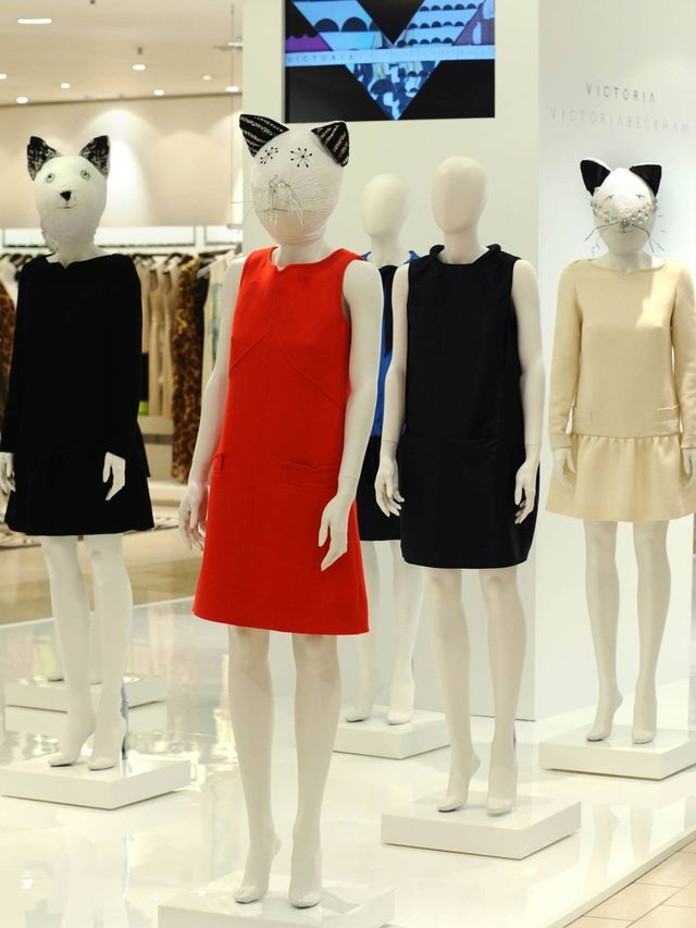 <p>Victoria by Victoria Beckham dresses on display at Harvey Nichols in London.</p>