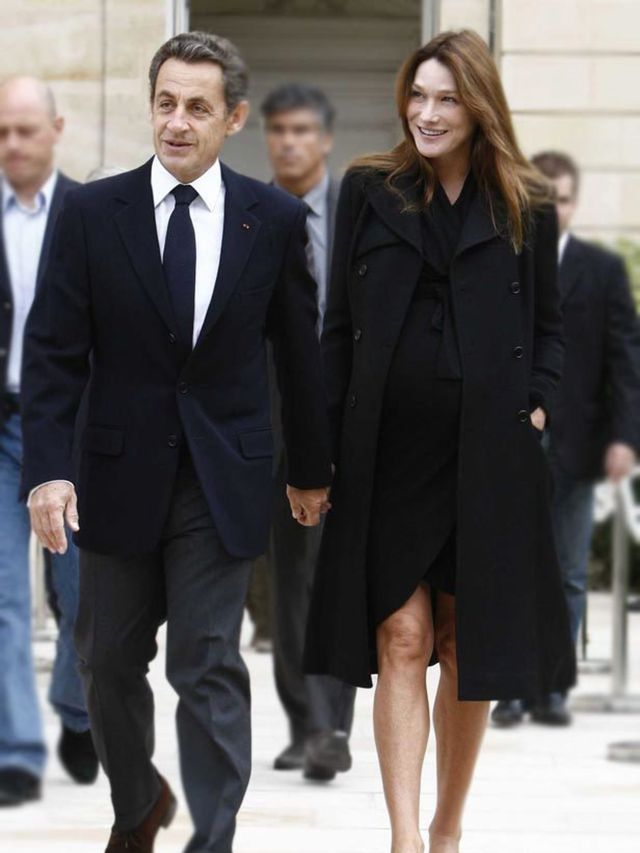 <p>Carla Bruni-Sarkozy and Nicolas Sarkozy</p>