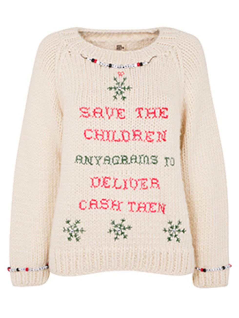 <p>Save The Children Christmas jumper by Anya Hindmarch</p>