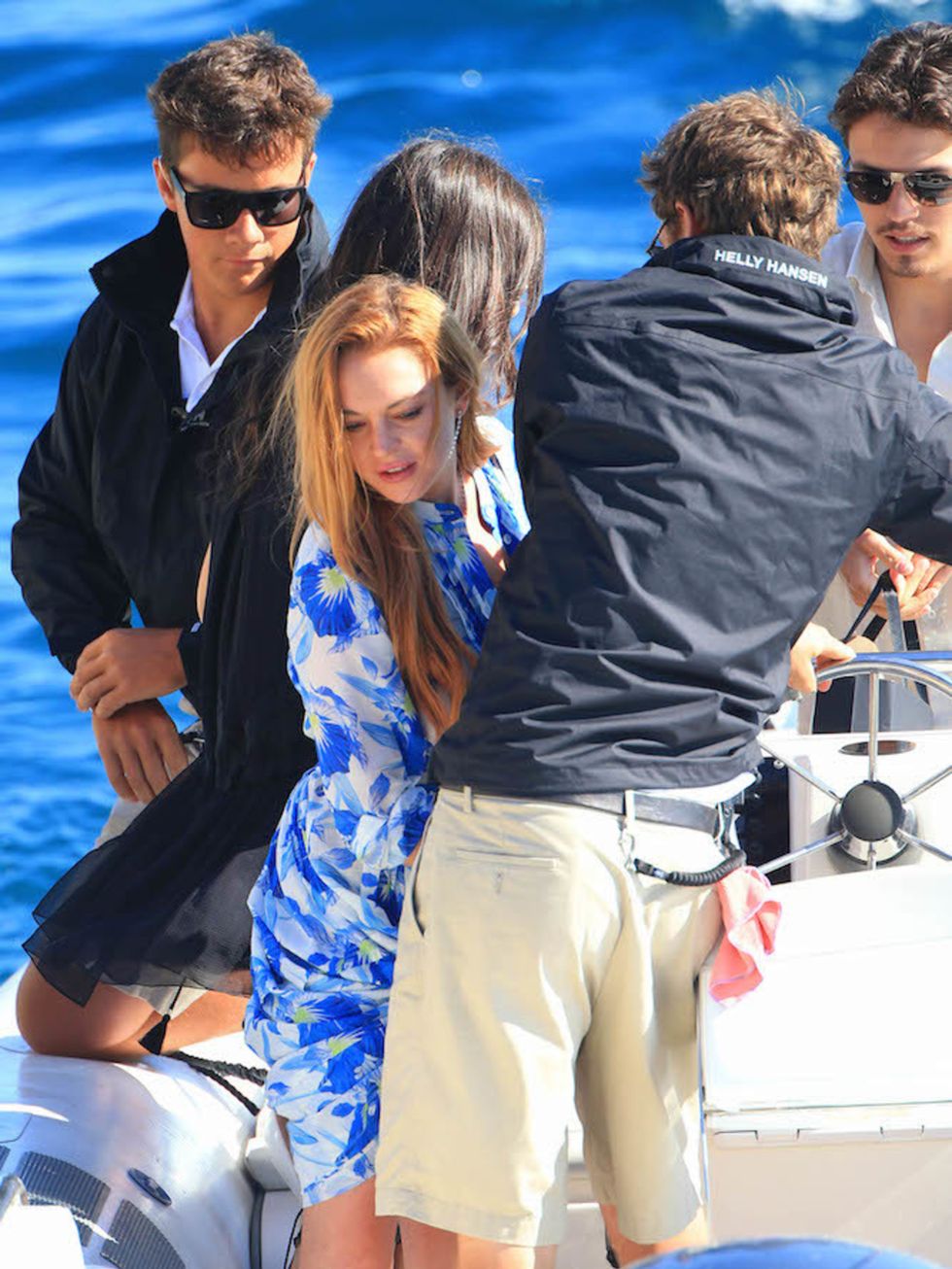 Lindsay Lohan goes yacht hopping in Cannes, south of France this May with her fiance Egor Tarabasov
