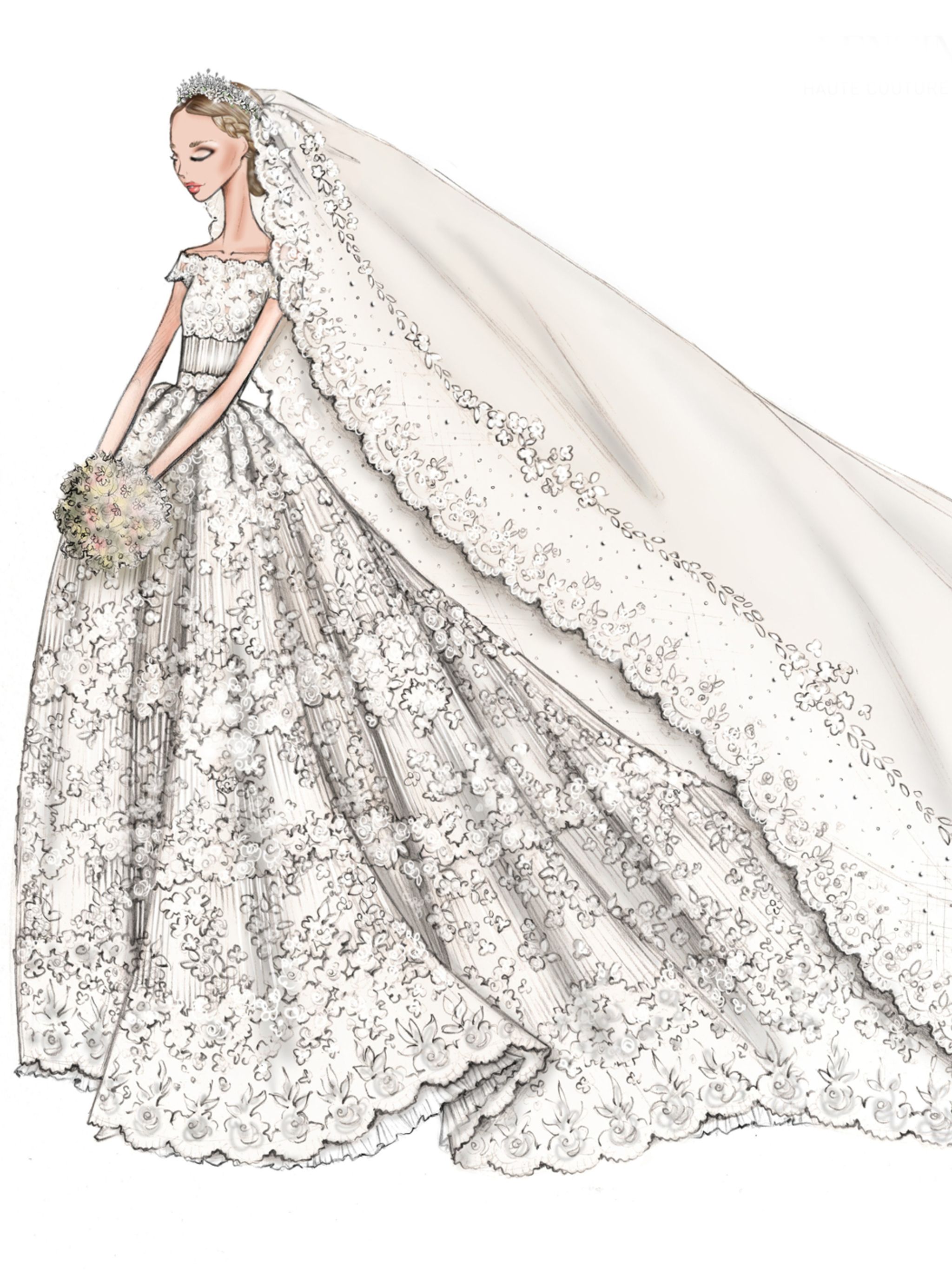 Valentino designs royal wedding gown