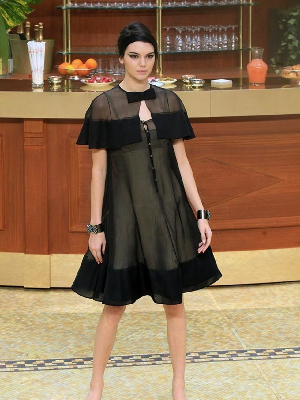Kendall's final look during the Chanel a/w15 show, March 2015.