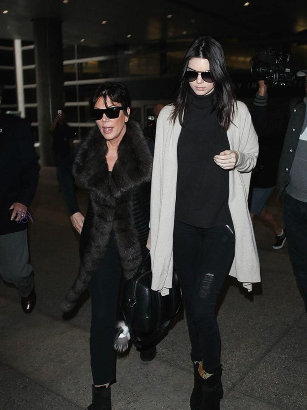 Kendall arrives at LAX with Kris Jenner. And just like that #KendallWatchAW15 is over. See you next season...