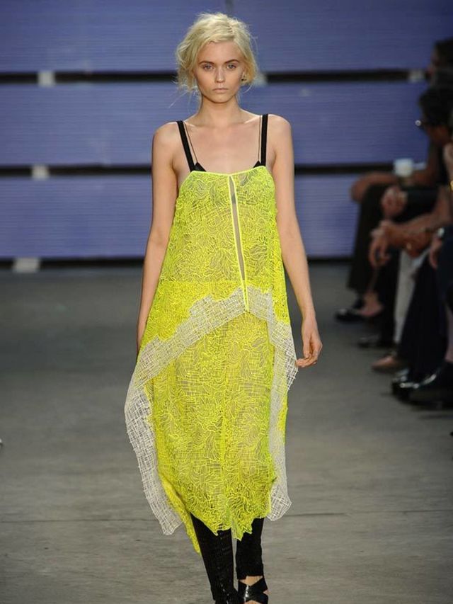 <p>After last seasons grungy, gothic collection <a href="http://www.elleuk.com/catwalk/designers/the-designers/lazaro-hernandez-and-jack-mccollough">Jack McCollough and Lazaro Hernandez</a> have clearly decided to lighten up. The Proenza girl has been gi