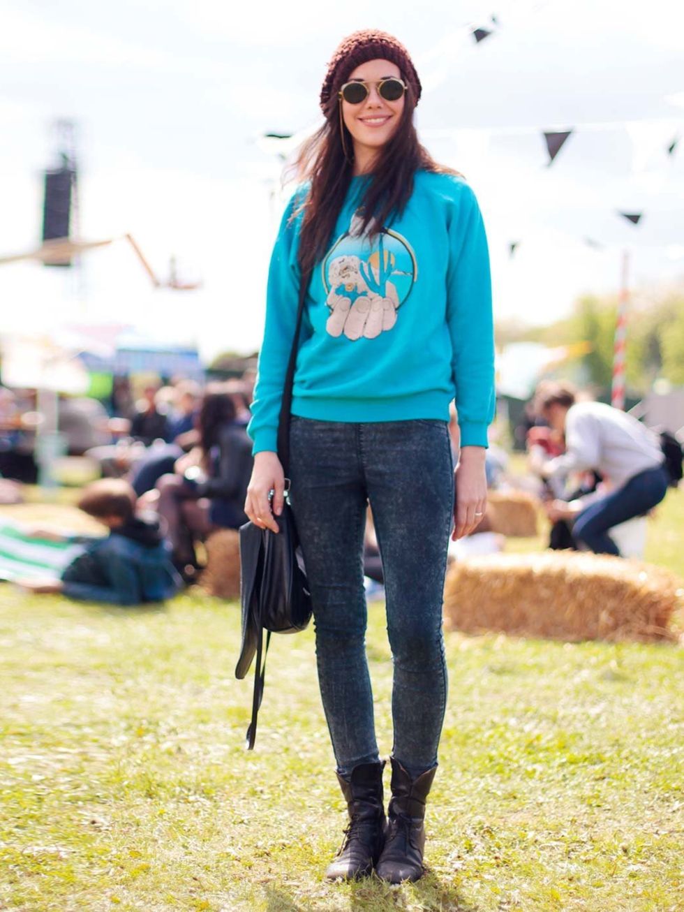 <p>Jessica Raynolds-Monk, 29, wears Matalan trousers. All other pieces, vintage.</p><p><a href="http://www.elleuk.com/travel/holiday-inspiration/the-elle-guide-to-festivals-2013">ELLE's essential 2013 festival guide</a></p><p><a href="http://www.elleuk.co