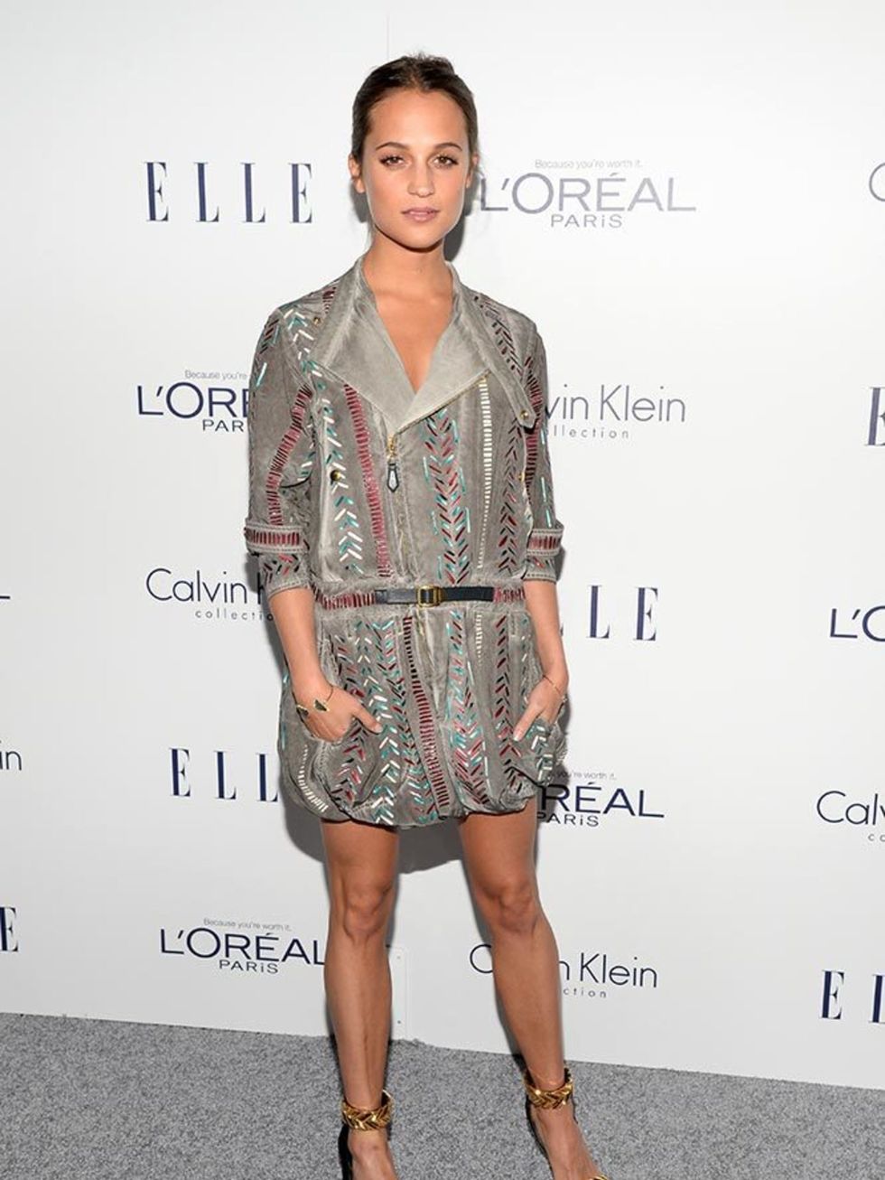 Alicia Vikander attends the 22nd Annual ELLE Women in Hollywood event in LA, October 2015.