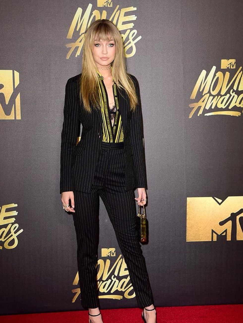 Gigi Hadid at the MTV Movie Awards in California, April 2016.