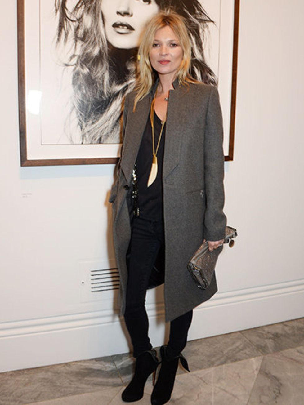 <p>Kate Moss at Bailey's Stardust private view, at the National Portrait Gallery.</p>