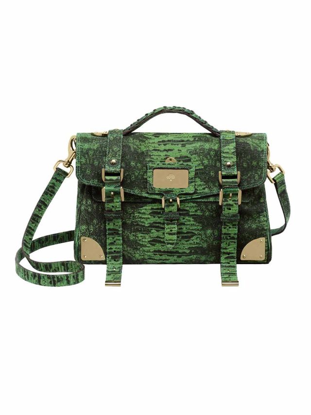 <p>Mulberry Travel bag in green lizard print.</p>