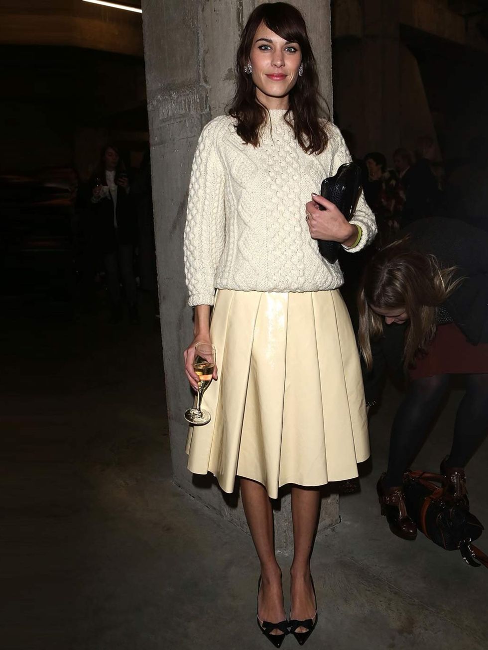 <p>Alexa Chung attends the JW Anderson show, London.</p>
