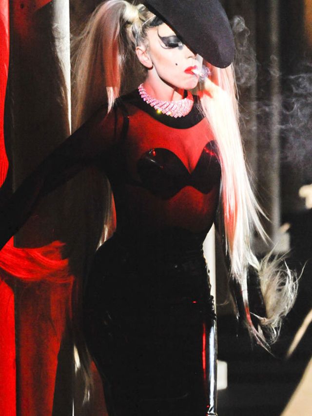 <p>Lady Gaga opens the Mugler show</p>