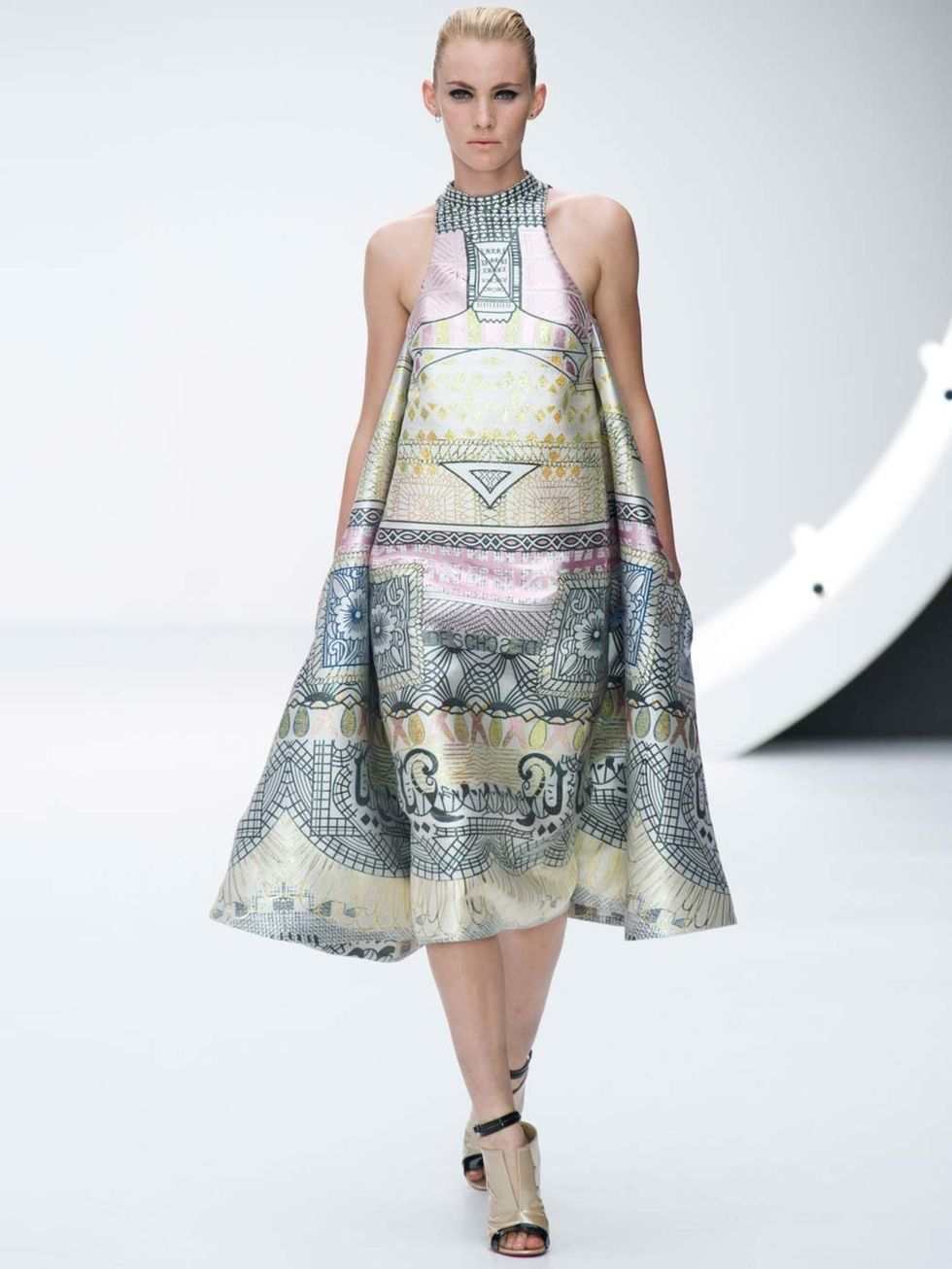 <p>Of this beautiful printed trapeze dress from Mary Katrantzou, Natalie Wansborough Jones says: 'This dress would be a gorgeous choice for Kate on a trip to China. The elegant line and intricate prints would make it a lovely choice for meeting and greeti