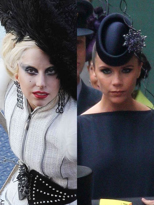 <p>Lady Gaga and Victoria Beckham</p>