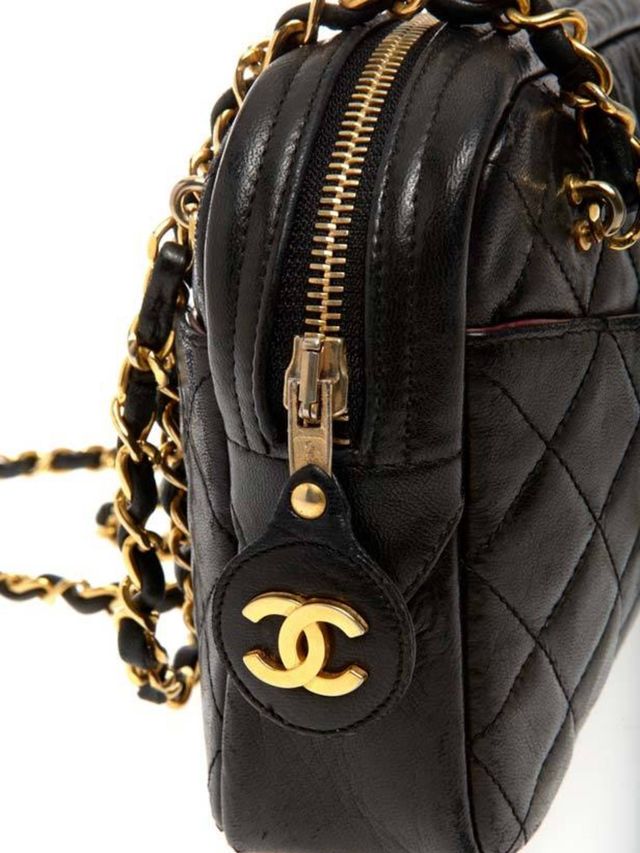 <p>Detail shot of Chanel Small Quilted Shoulder Bag</p>