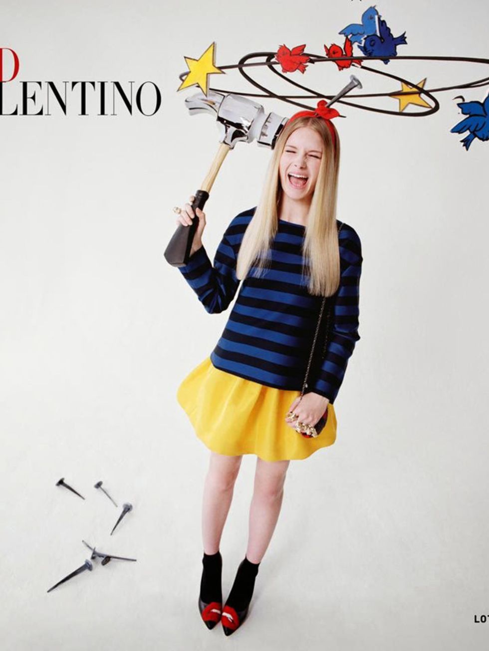 Red Valentino campaign featuring Lottie Moss.