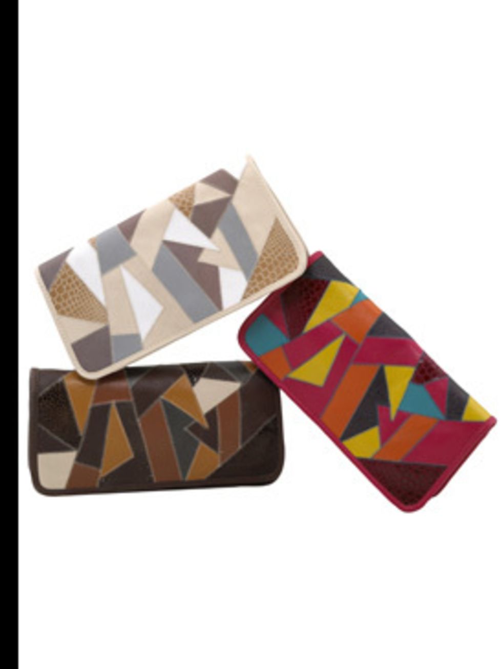 <p>Patchwork clutch £15 by New Look</p>
