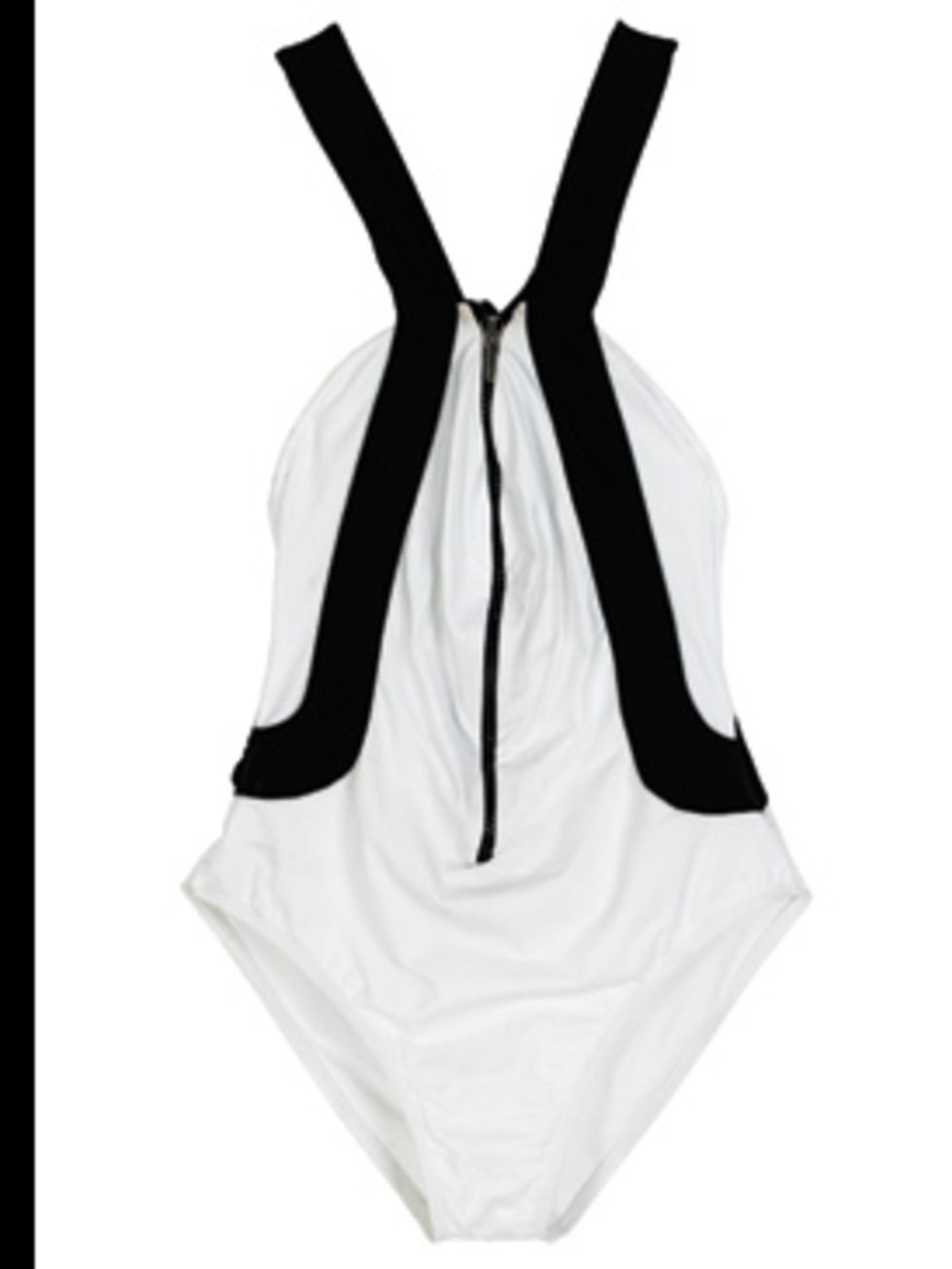 <p>Nylon swimsuit £69 by Julien Macdonald, for stockists call 020 7730 1234</p>