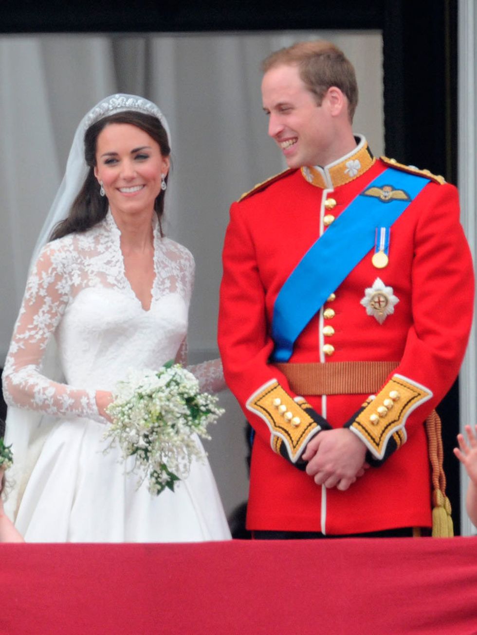 Prince William, in full military dress, wed Kate Middleton in April 2011.