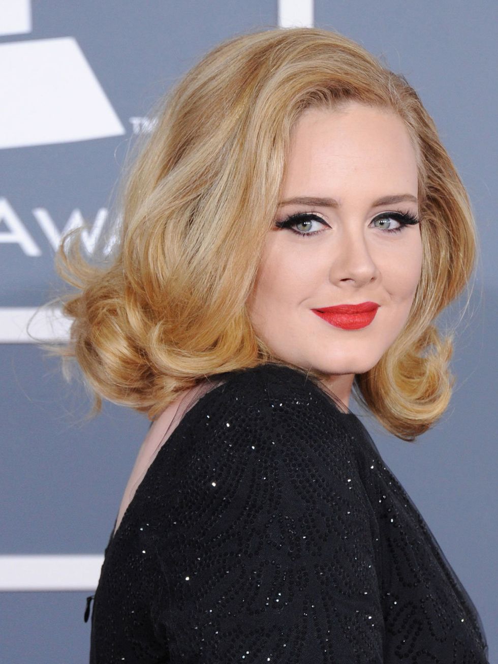 <p>Adele at the 2012 Grammy Awards</p>