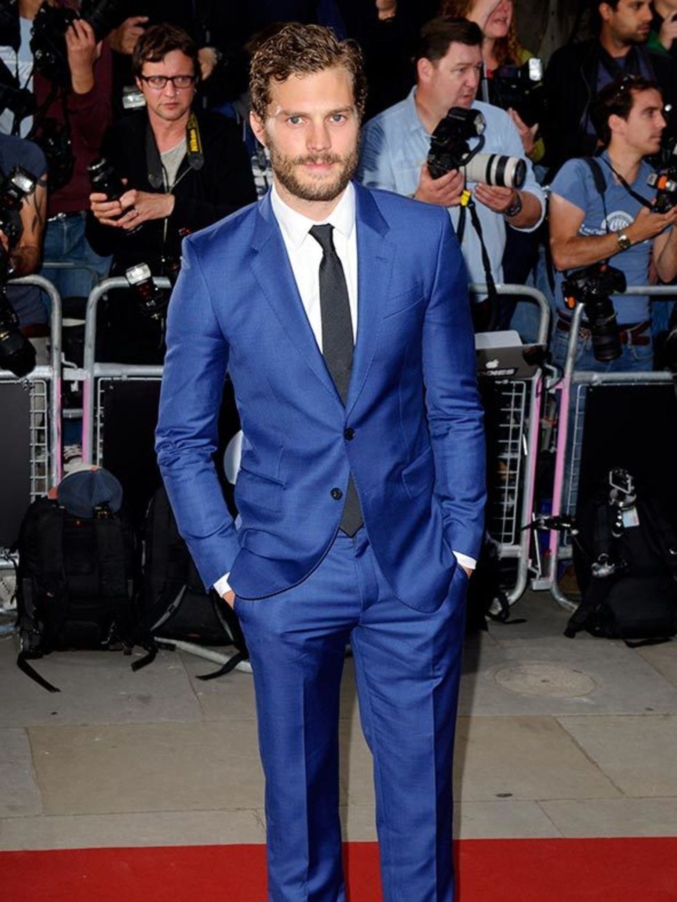 <p>Blue suit + beard = perfection</p>