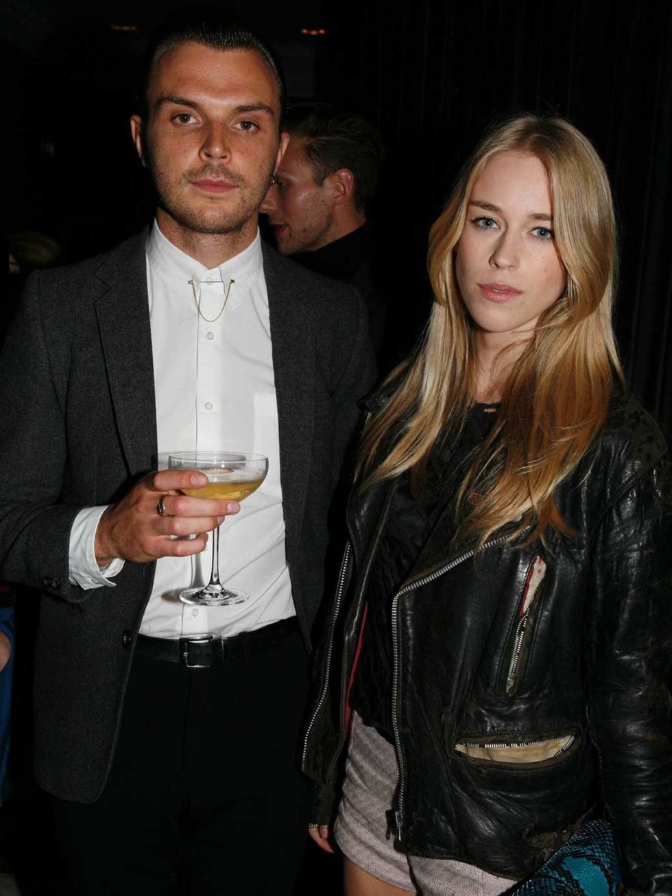 <p>Theo Hutchcraft from The Hurts and Mary Charteris at Dita's dinner</p>