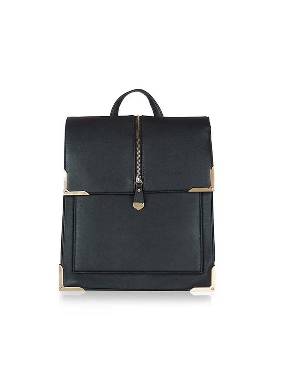 <p>Beauty Assistant Joely Walker fell for this elegant little rucksack.</p>

<p> </p>

<p><a href="http://www.newlook.com/shop/womens/bags-and-purses/black-box-zip-front-metal-trim-backpack_320400001" target="_blank">New Look</a> rucksack, £22.99</p>