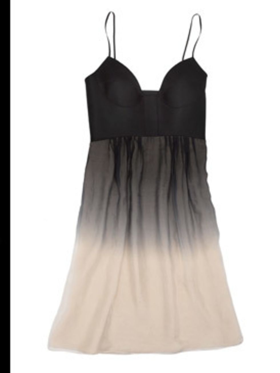 <p>Bustier dress with dip-dye skirt, £670, by Angelo Katapis at Matches. For stockist details call 020 7221 0255.</p>