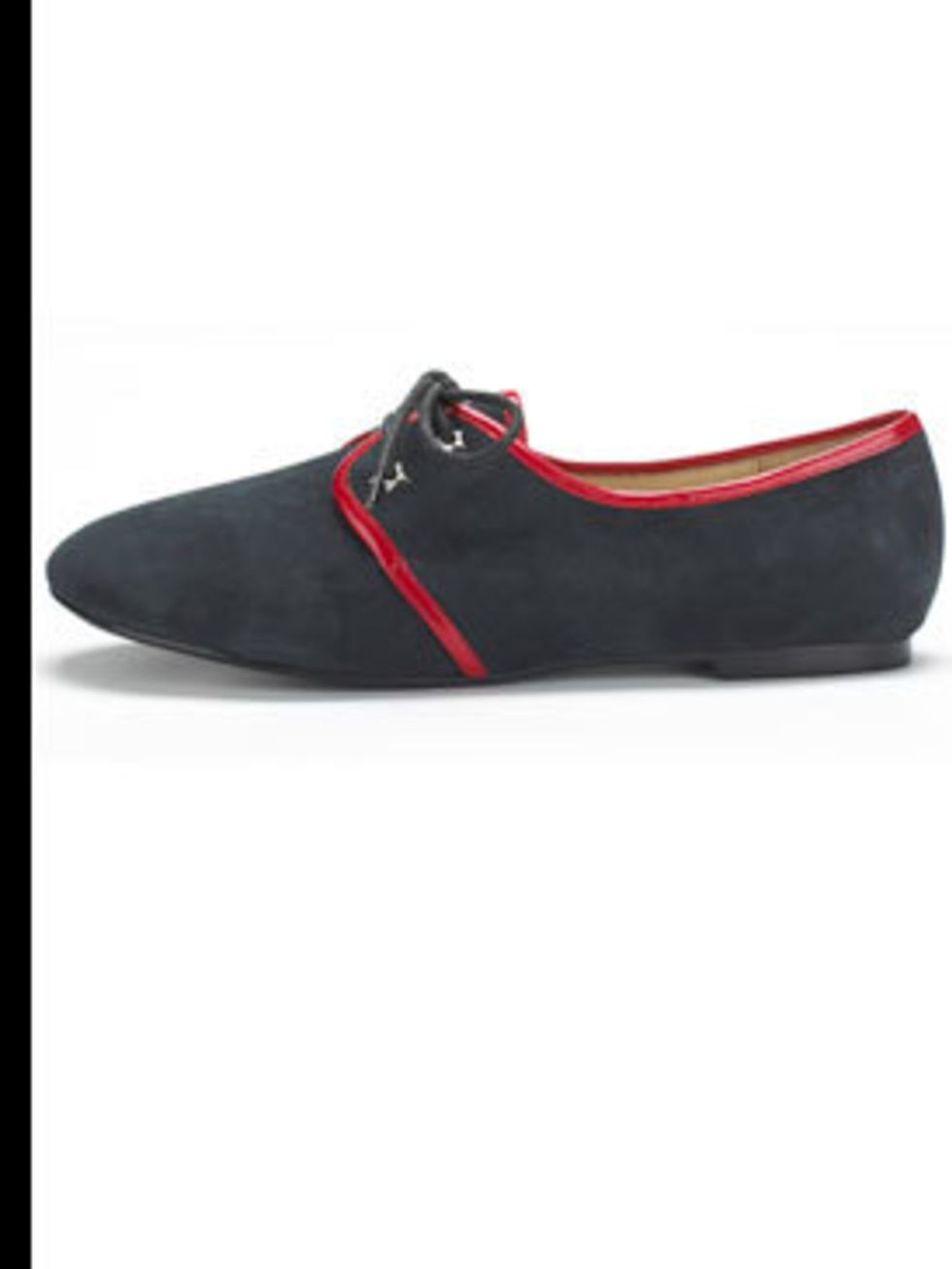 <p>Blue and red suede brogues, £90, by F-Troupe (0207 727 0946)</p>