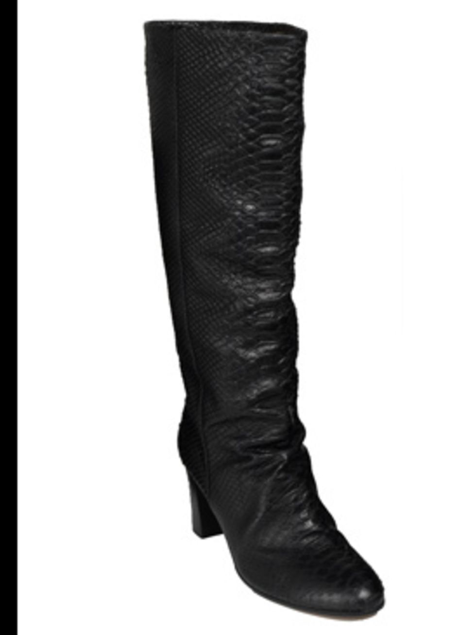 <p>Black snakeskin effect boot £225 from Jigsaw</p>