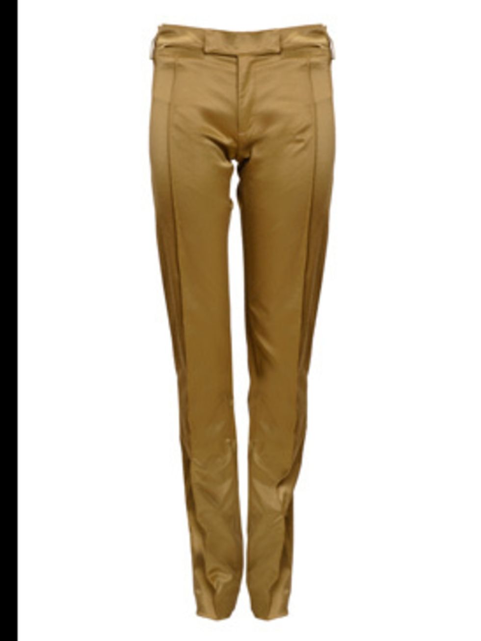 <p>Gold tailored trousers, £110, Miss Sixty, 0870 751 6040</p>